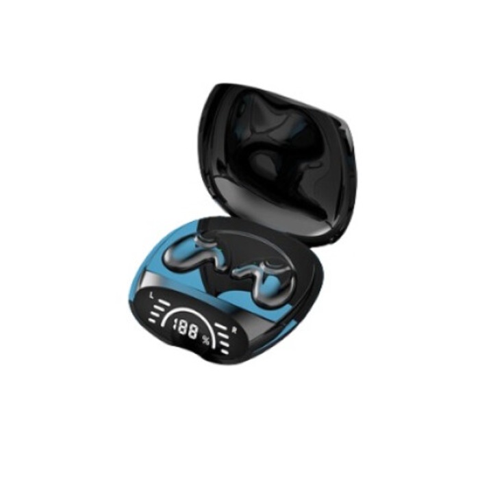 OEM Vezeték nélküli fejhallgató, Bluetooth 5.3, vízálló, fekete, készlet USB-C kábellel