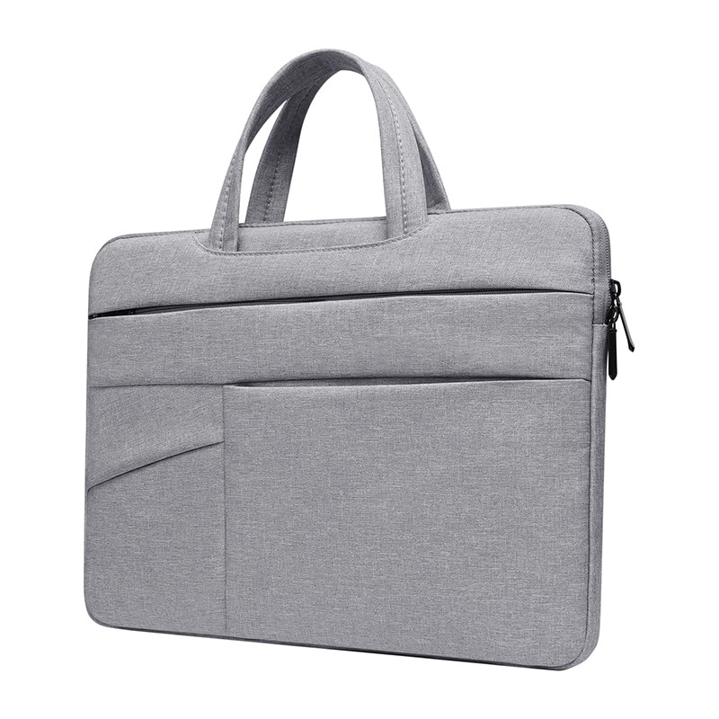 Geanta laptop 15.6 inch, BOMSTOM, rezistenta la apa, gri, 42x29x2.5cm