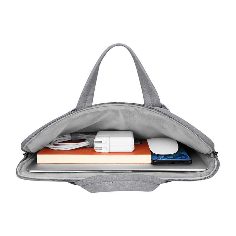 Geanta laptop 15.6 inch, BOMSTOM, rezistenta la apa, gri, 42x29x2.5cm