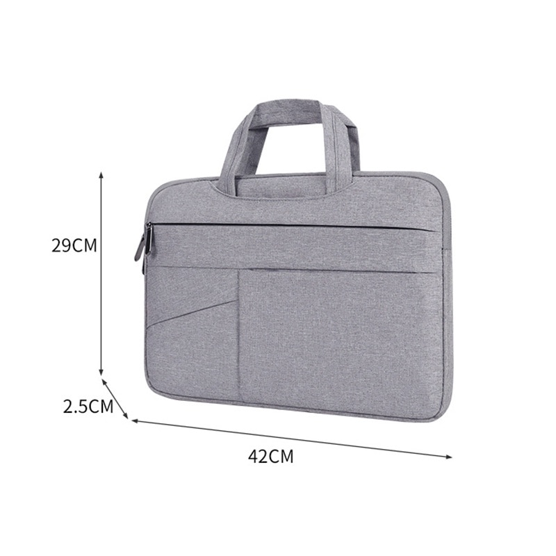 Geanta laptop 15.6 inch, BOMSTOM, rezistenta la apa, gri, 42x29x2.5cm