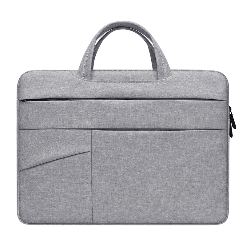 Geanta laptop 15.6 inch, BOMSTOM, rezistenta la apa, gri, 42x29x2.5cm
