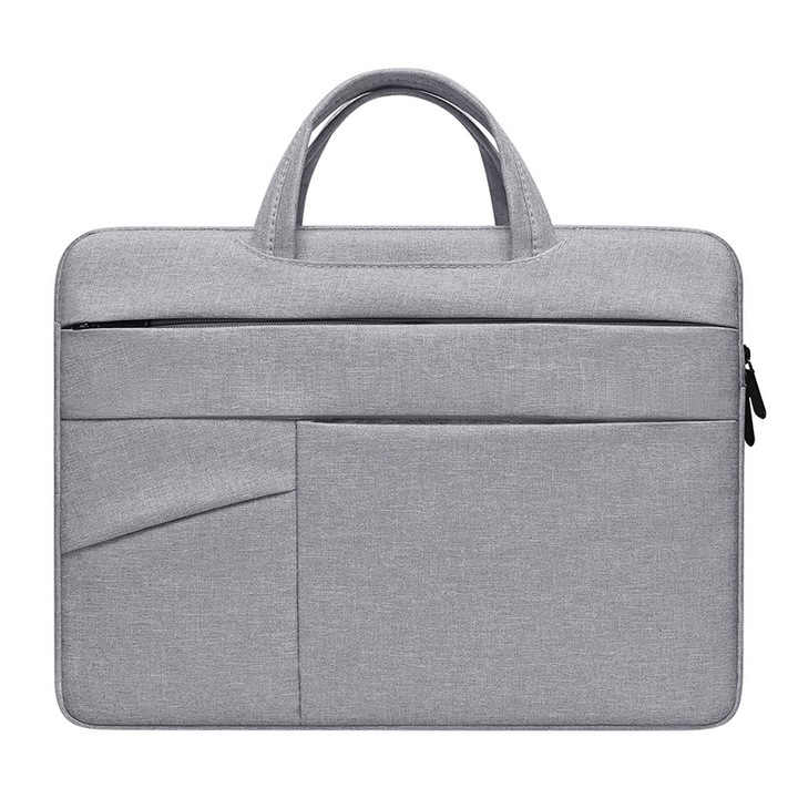 Laptop táska 15,6 hüvelykes, BOMSTOM, vízálló, szürke, 42x29x2,5 cm