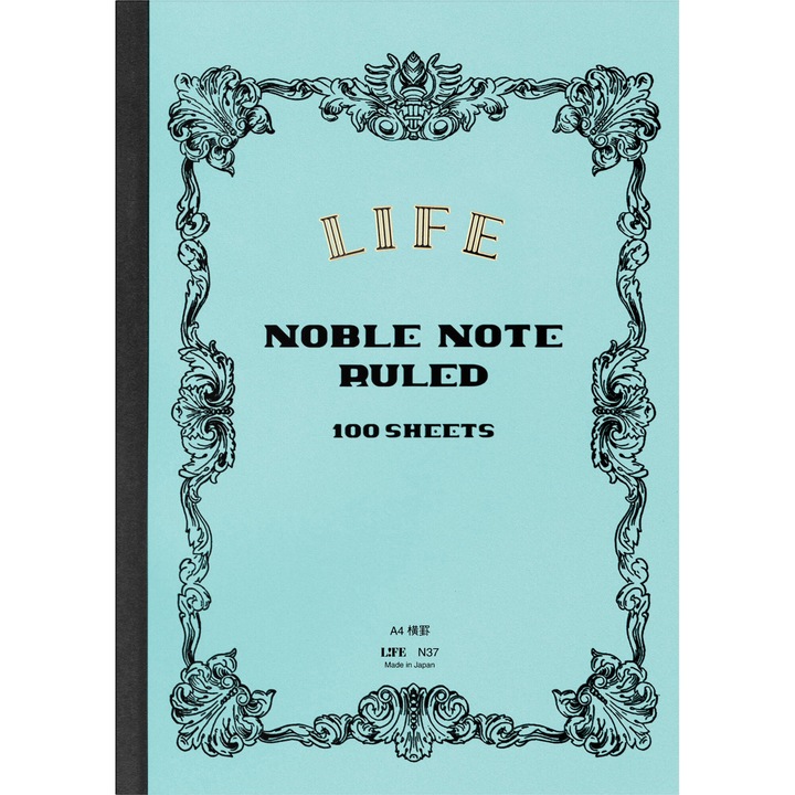 Caiet A4 Life Noble Note Ruled Blue - Ivory Lined 8 mm - 200 pagini, 84.9 g/mp
