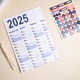 Calendar de perete 2025, Enforose, design compact, alb, 52.5x74.2cm
