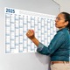 Calendar de perete 2025, Enforose, design compact, alb, 52.5x74.2cm