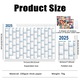 Calendar de perete 2025, Enforose, design compact, alb, 52.5x74.2cm
