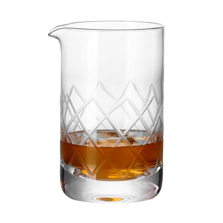 Чаша за смесване на коктейли, Enforose, безшевен дизайн, безоловен кристал, прозрачна, комплект 1 бр