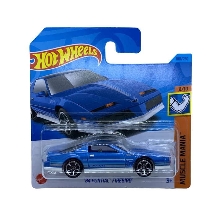 Hot Wheels metál autó, 84 Pontiac Firebird, Muscle Mania Collection - 2023, kék, 1:64