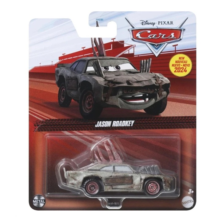 Кола Hot Wheels, Disney Pixar Cars on the Road, Jason Roadkey, мащаб 1:55, метал, кафяв