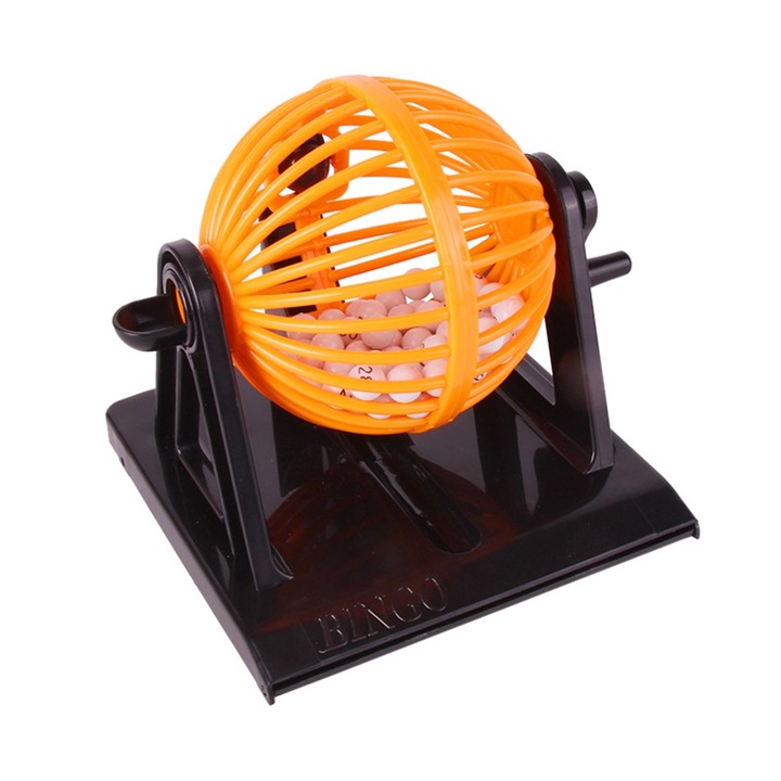 Hagyományos bingó játékkészlet, 90 számozott golyó, 12 kártya, az egész családnak, 6+ éves kortól