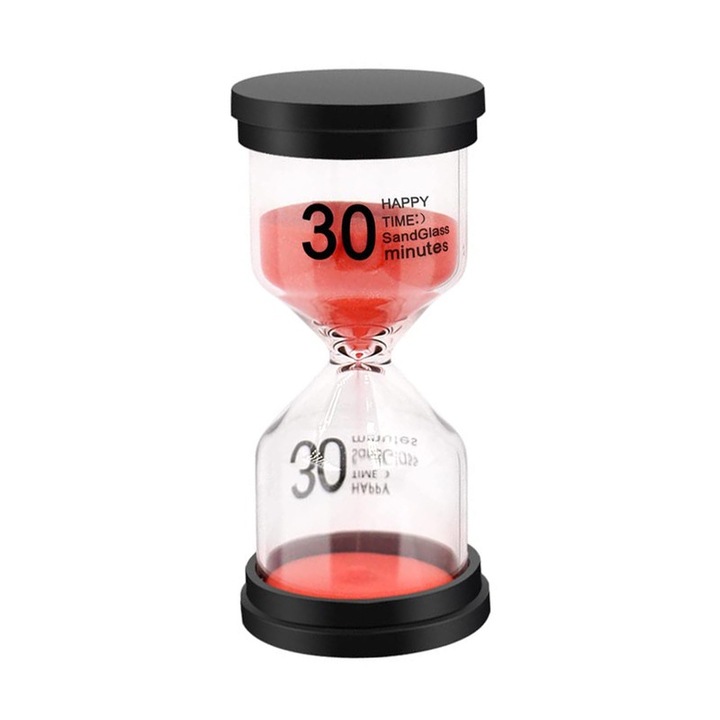 Timer de nisip 30 minute, design sigur, multicolor, 10x15cm