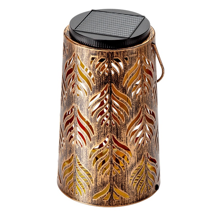 Lampi solare decorative, 1 set, lumini LED, multicolor, pentru gradina, metalice