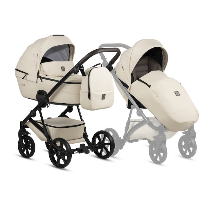 Бебешка количка Tutis VIVA 5+, 2в1, 086 Vanila