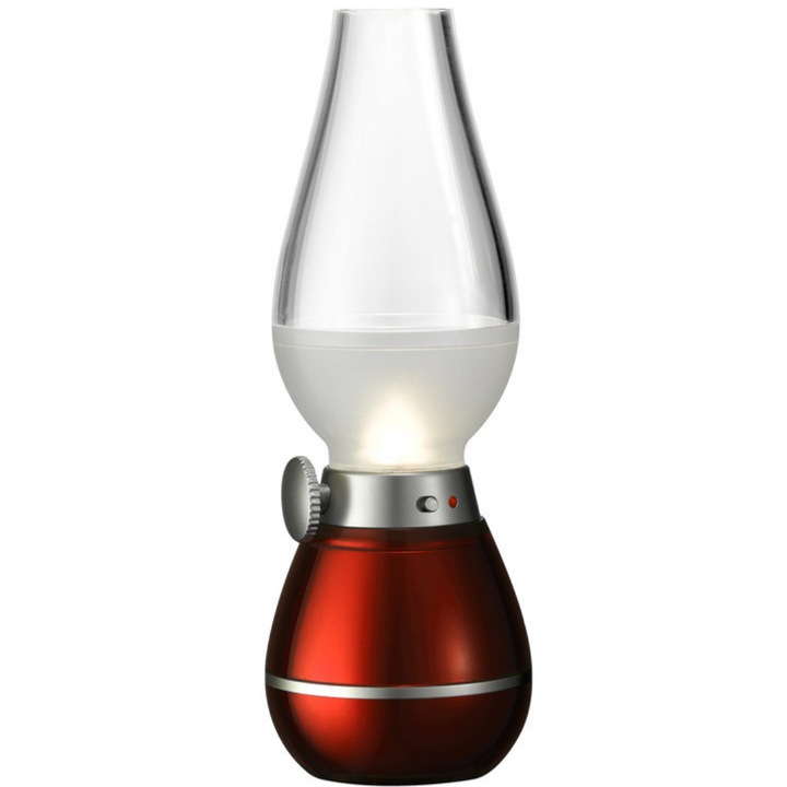 Felinar camping SDEPOT®, cu iluminare LED, incarcare USB, stingere si aprindere prin suflare