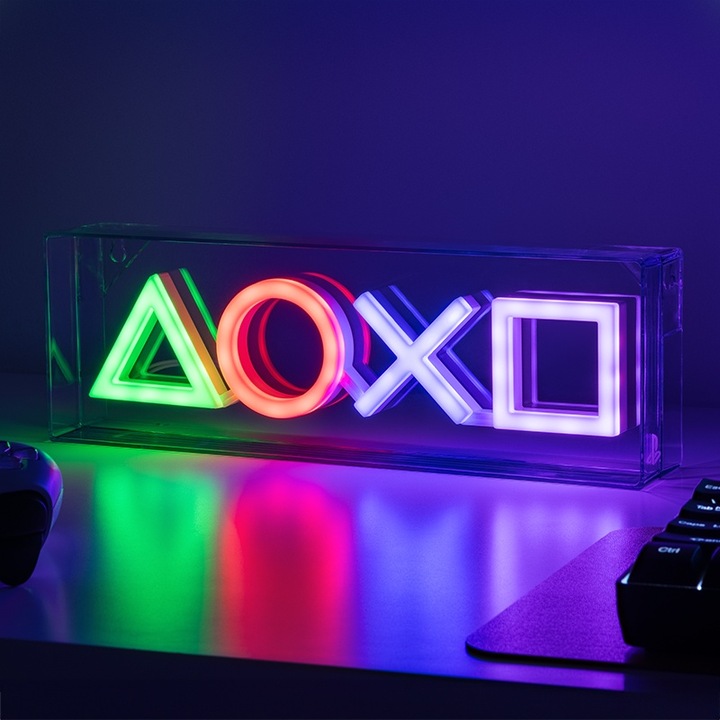 Неонова LED лампа Playstation, 29.8 см
