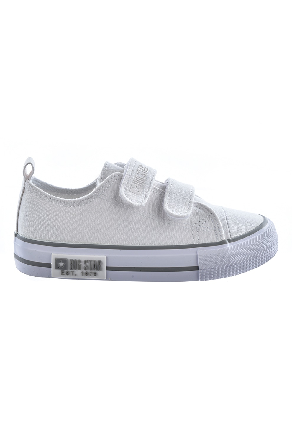 Big Star, Tenisi din material textil cu velcro, Gri deschis, Alb murdar, 32 EU