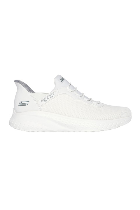 Skechers, Pantofi sport low-cut, slip-ins Bobs Squad Chaos, Alb murdar