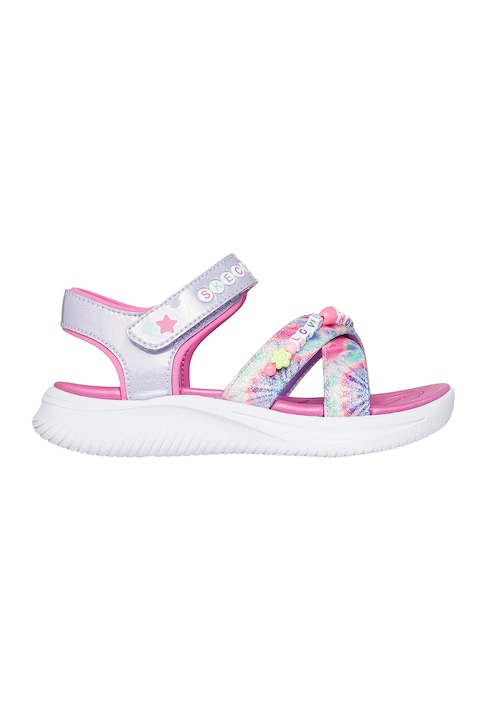 Skechers, Jumpsters tépőzáras szandál, Jégkék/Rózsaszín