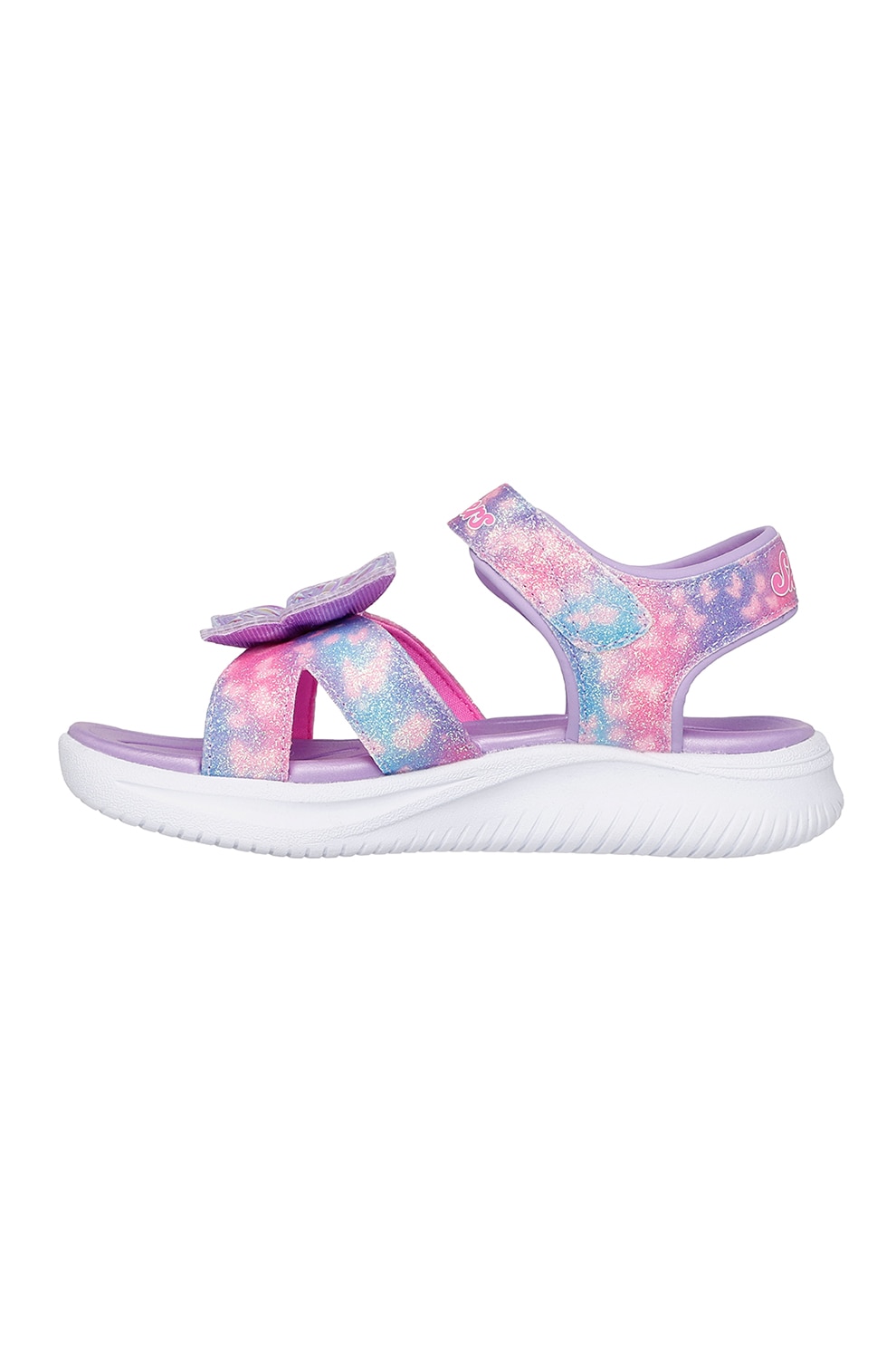 Skechers, Sandale cu velcro Lights-Jumpsters, Albastru lavanda