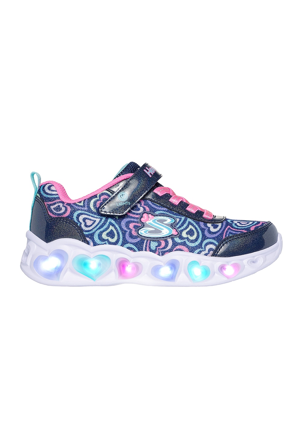 Skechers, Pantofi sport Heart Lights Boogie Love cu LED-uri