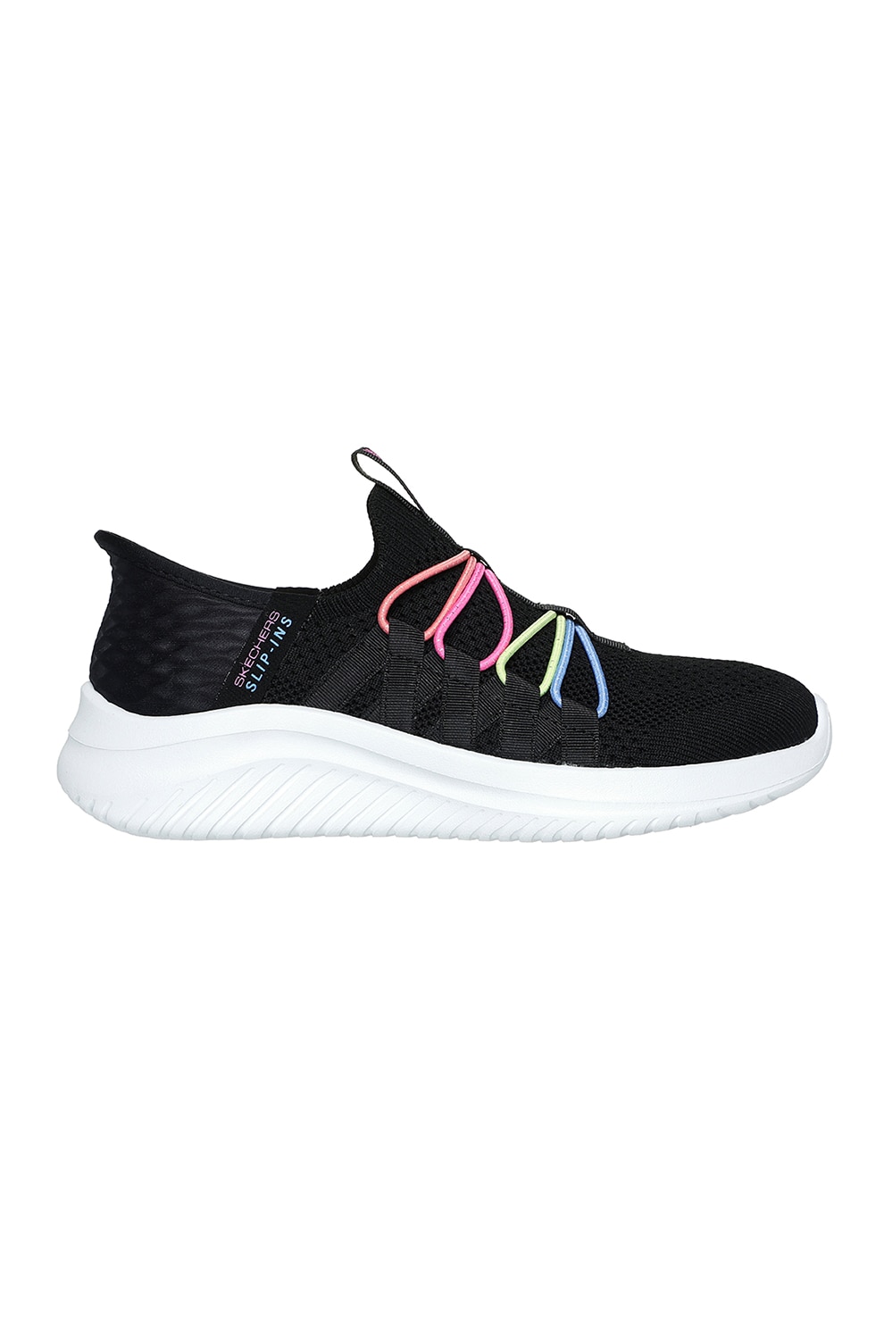 Skechers, Pantofi sport low-cut slip-ins, Negru, 31 EU