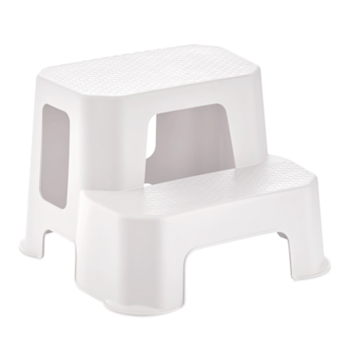 Табуретка-стълба HORECANO, 39.5x38.4xh28.3cm, Бял