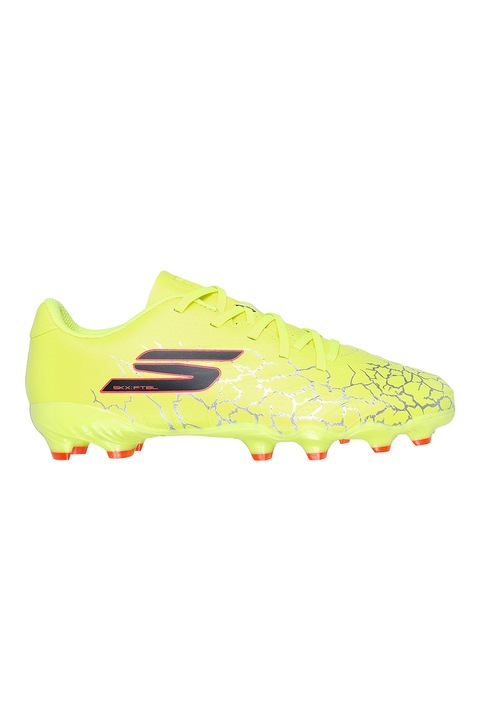 Skechers, Футболни обувки обувки SKX от еко кожа, Неоново жълто