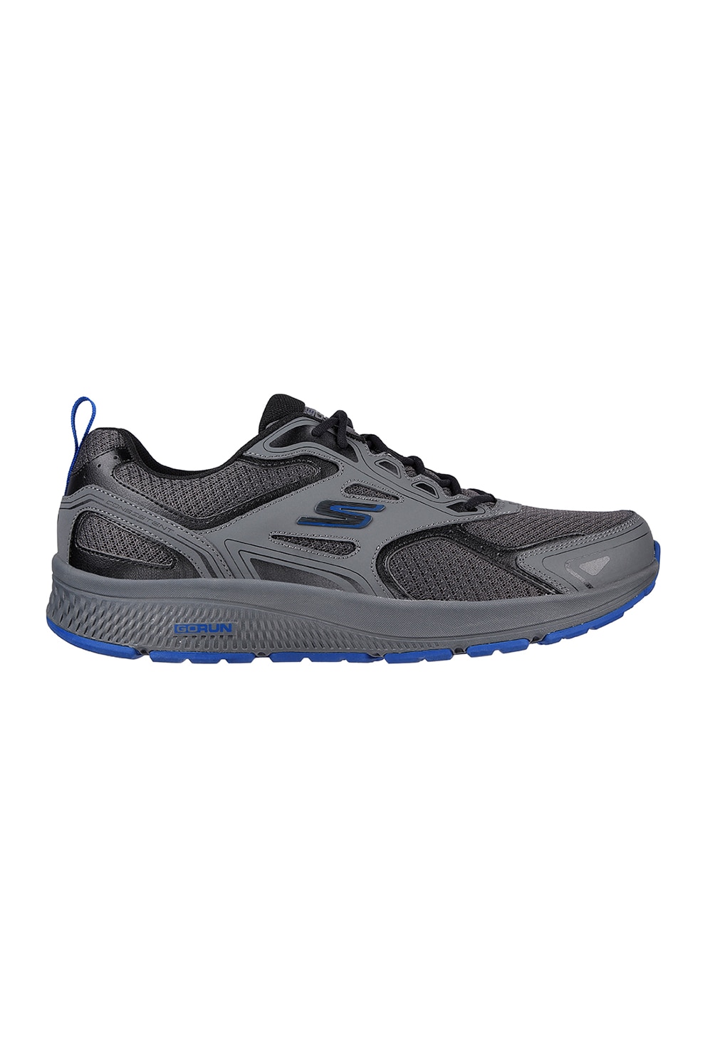 Skechers, Pantofi pentru fitness Go Run Consistent, Gri carbune, Albastru, 41