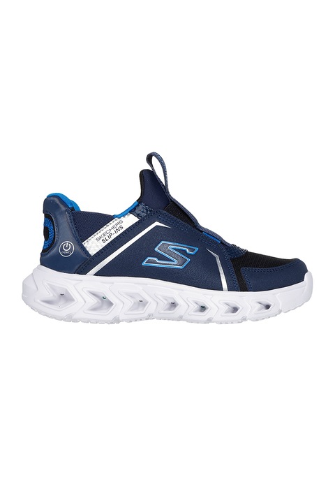Skechers, Hypno-Flash sneaker LED-fénnyel, Fekete/Tengerészkék