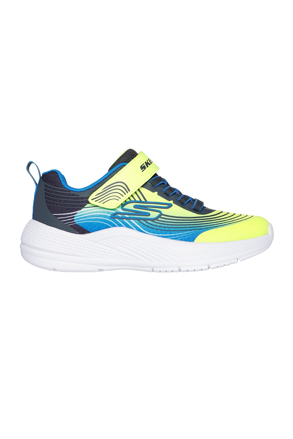 Skechers, Pantofi sport cu velcro Microspec Advance, Galben