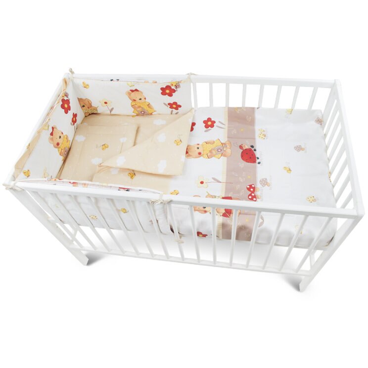 Lenjerie MyKids Teddy Gradina Maro 4 Piese 120 cm x 60 cm, MyKids