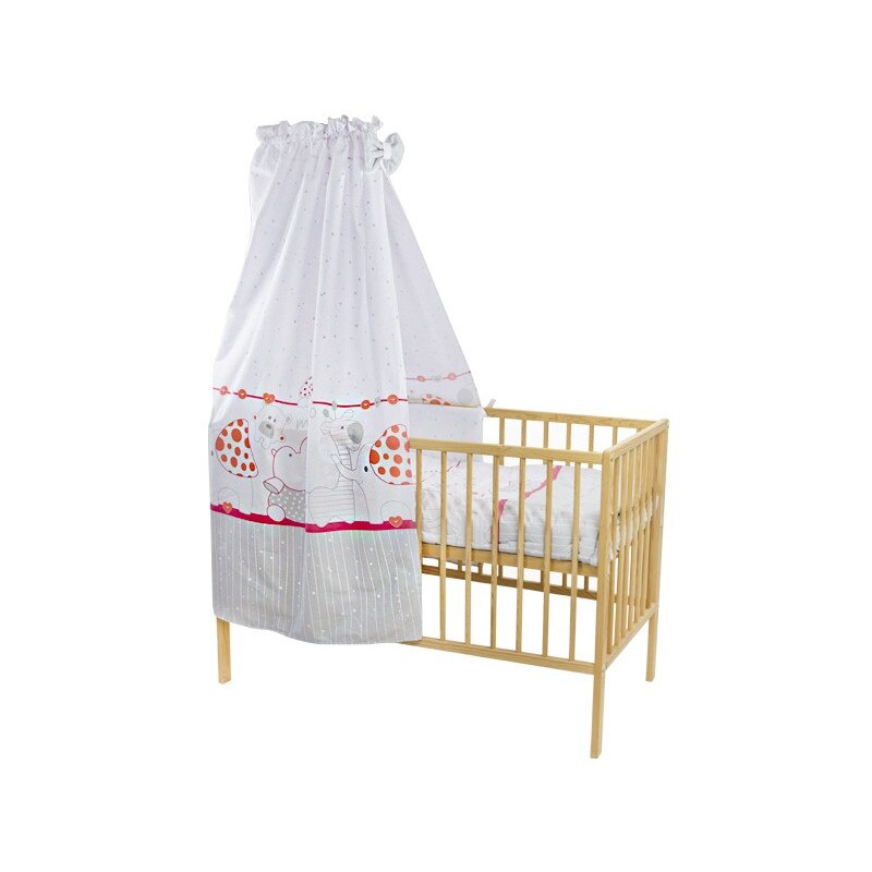 Lenjerie MyKids My Zoo Rosu 5 Piese 120x60 cm