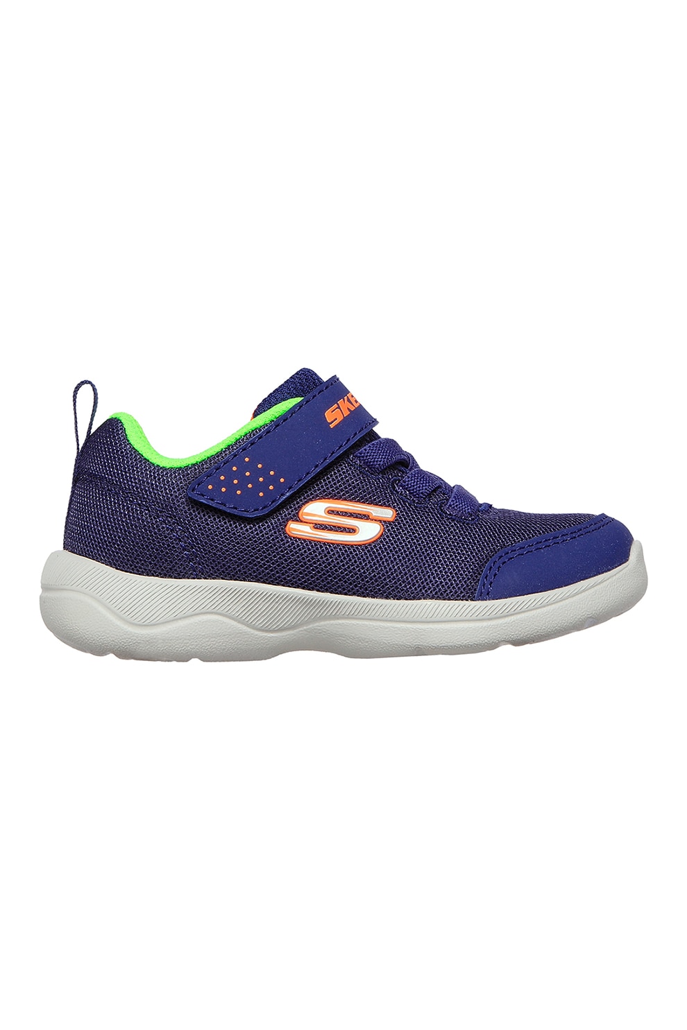 Skechers, Pantofi din plasa cu velcro Stepz 2.0 Mini Wanderer, Portocaliu, Bleumarin, 23 EU
