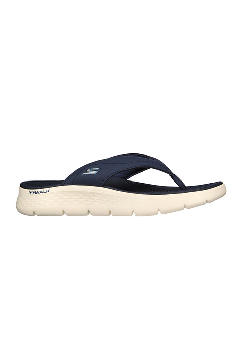 Skechers, Go Walk Flex Vallejo flip-flop papucs logós részletekkel, Tengerészkék