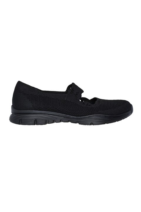 Skechers, Чехли Arya с плетени зони, Черен