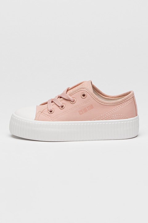 Big Star, Tenisi cu detaliu logo, Roz pastel