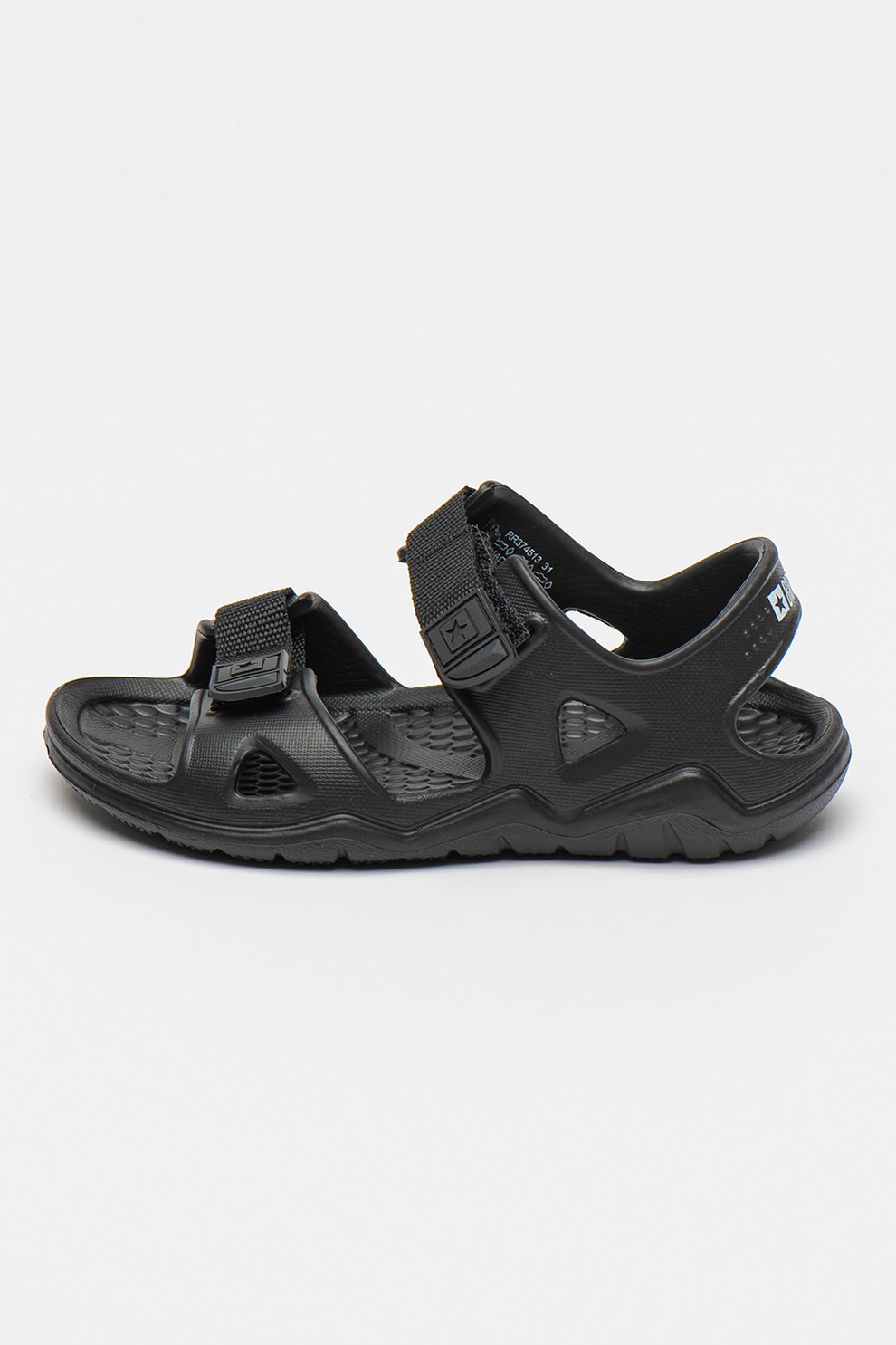 Big Star, Sandale cu logo si velcro, Negru, 30 EU