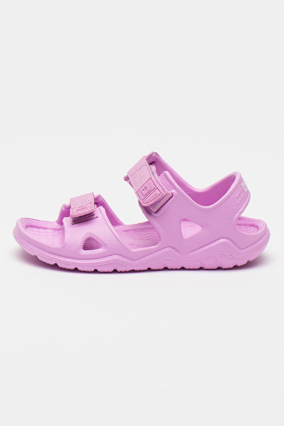 Big Star, Sandale cu logo si velcro, Lila, 32 EU