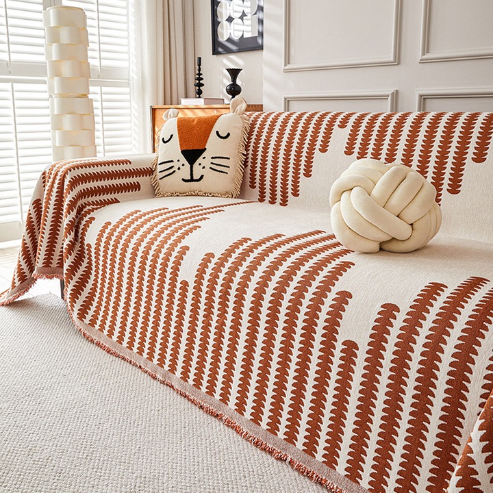 Калъф за диван Chenille, Enforose, устойчив на износване, неплъзгащ се, еластичен, 2 лица