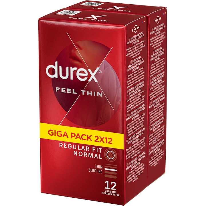 ΠΡΠ΅Π·Π΅ΡΠ²Π°ΡΠΈΠ²ΠΈ Durex Feel Thin, 2 x 12 Π±ΡΠΎΡ