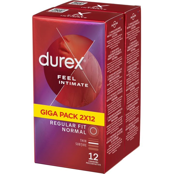 Prezervative Durex Feel Intimate, 2 x 12 buc