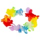 Set hawaiian cu flori colorate - colier, bentita, bratari, multicolor, 50cm