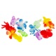 Set hawaiian cu flori colorate - colier, bentita, bratari, multicolor, 50cm
