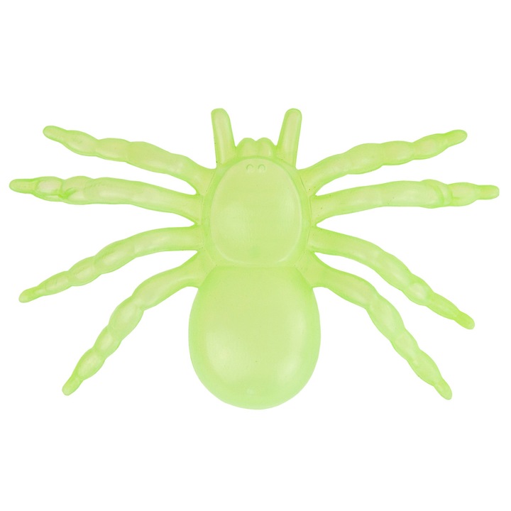2 db fluoreszkáló pók halloween-i készlet, 11cm x 7cm, dekoratív