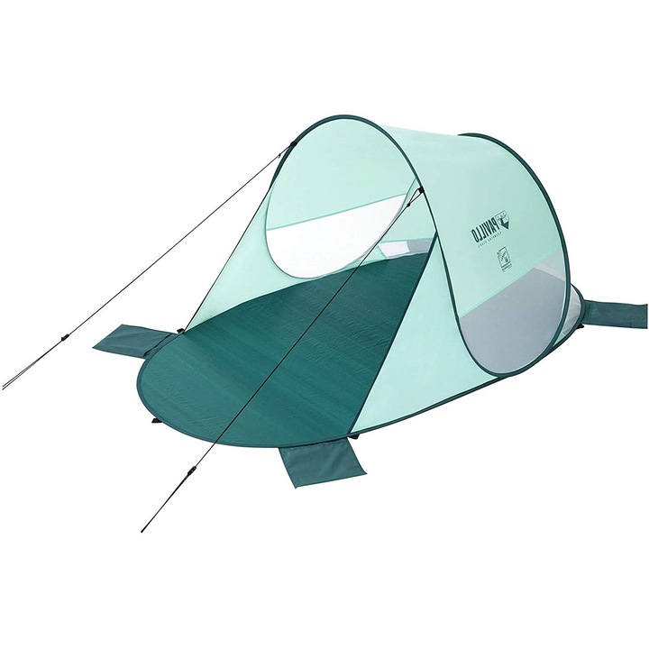 Strandsátor 2 fő részére, poliészter, 200x120 cm, 500 mm, 12 kg