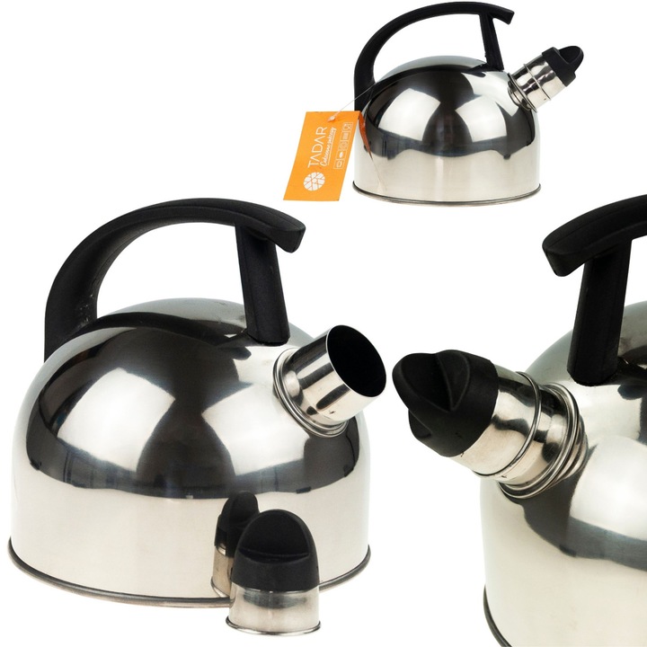 Ibric Tadar 1,5l, inox, cu gwizd, 16x16cm, argintiu