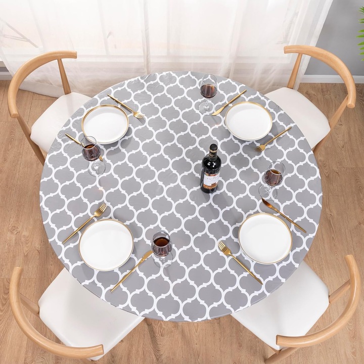 Kerek asztalterítő, Enforose, PVC, vízálló, 95-112cm, több színben