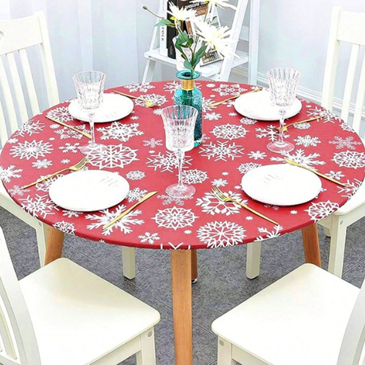 Enforose kerek asztalterítő, vízálló, 95-112cm, többféle színben, rugalmas szélű kialakítás