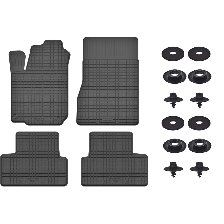Cauciuc covorase auto set pentru: Mercedes CLA X117 (2013-2019) - cu opritoare universale