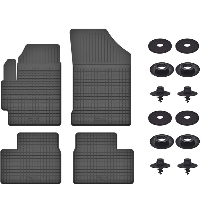 Gumi autószőnyeg készlet: Suzuki SX4 I (2006-2014) - univerzális ütközőkkel